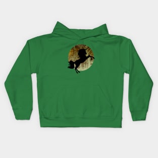 Unicorn in woods Kids Hoodie